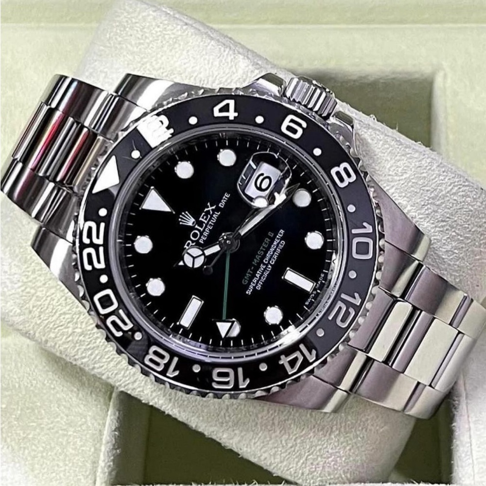 Rolex GMT Greenhand 40 mm. Black Ceramic (ref: 116710LN)